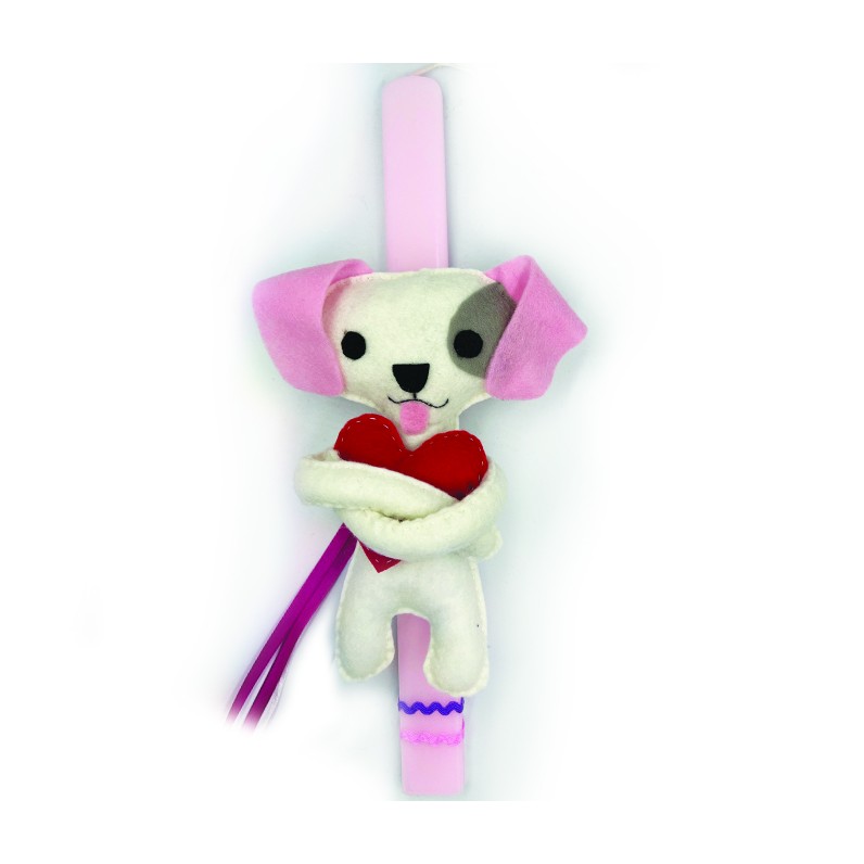 KIDS EASTER CANDLE DOG-GIRL