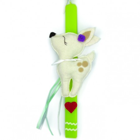 KIDS EASTER CANDLE WHITE DEER