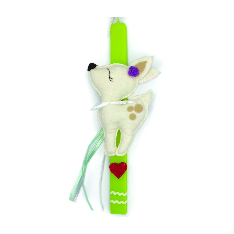 KIDS EASTER CANDLE WHITE DEER