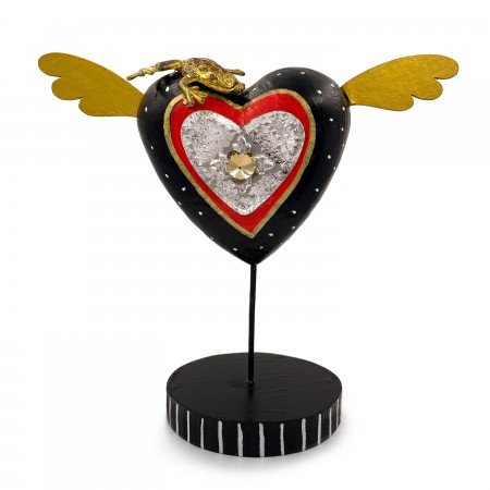 HEART WITH WINGS & FROG...
