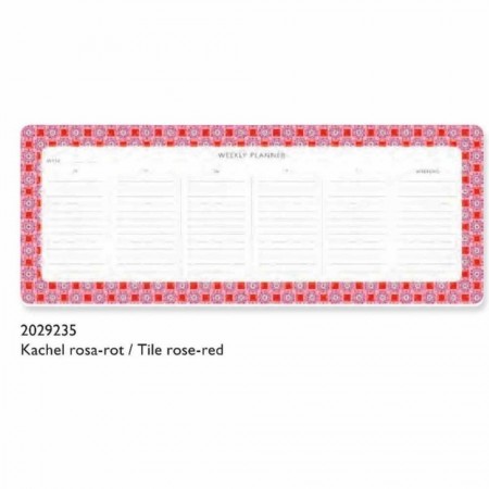 Weekly Planner - Tile Rose-Red