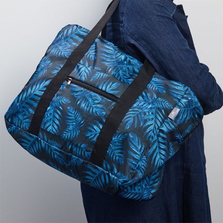 Easy Travel Bag - Philodendron Blue