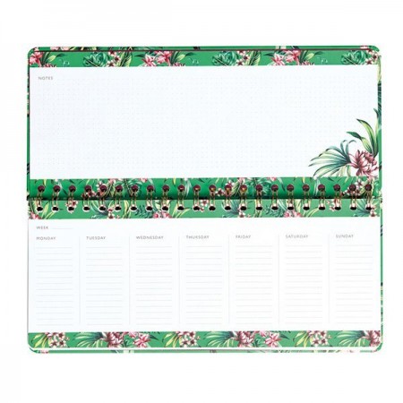 Weekly Calendar - Tropical Green