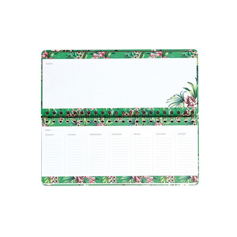 Weekly Calendar - Tropical Green