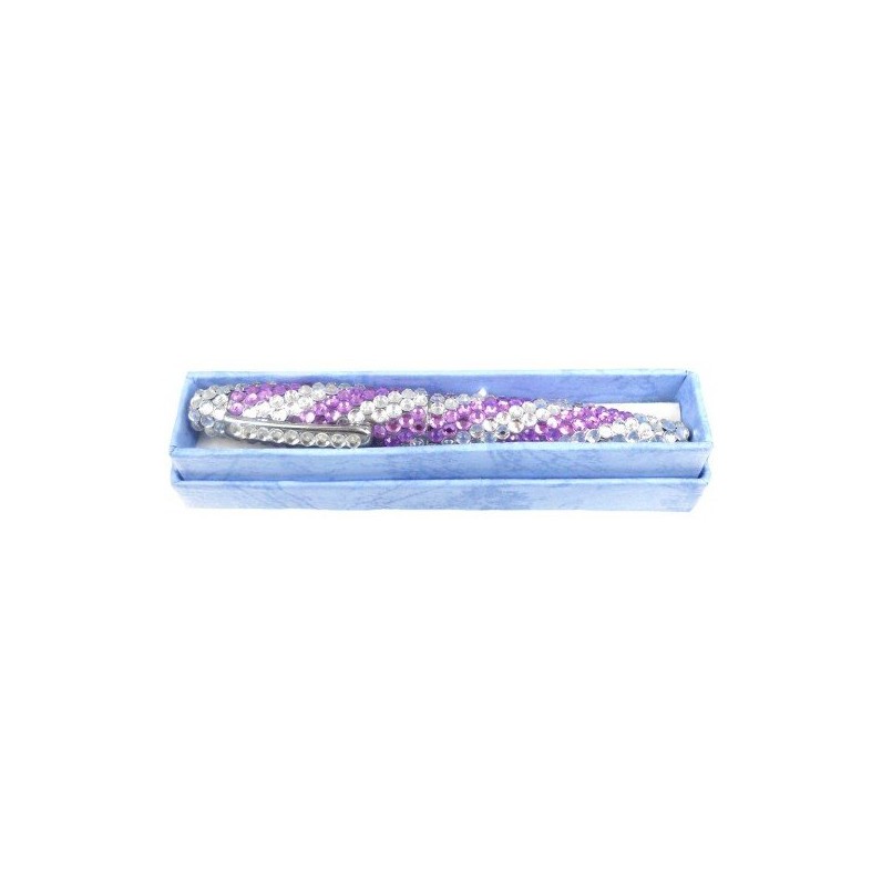 Crystal Pen in a Box - Purple Stripes