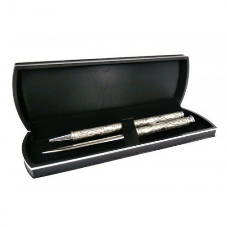 Pewter Pen Set - Flowers