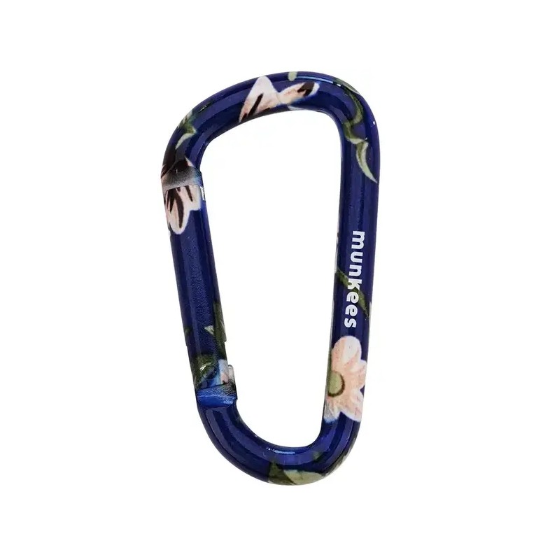 MUNKEES Carabiner Flower Blue 8 cm