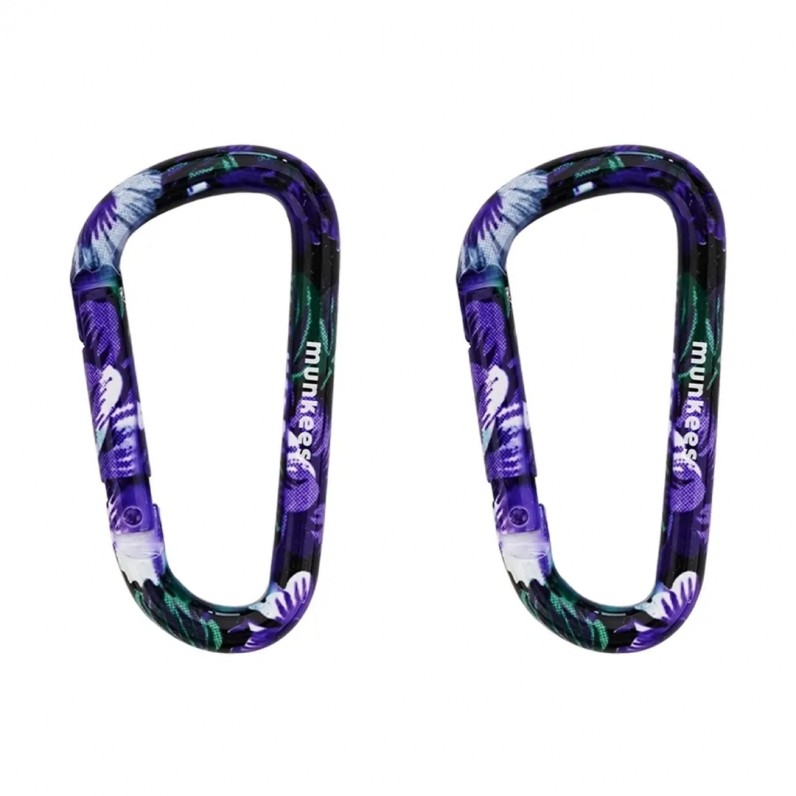 MUNKEES Carabiner Flower Purple 6cm...