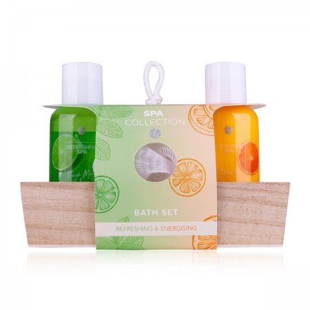 Bath set σε ξύλινη βάση με...